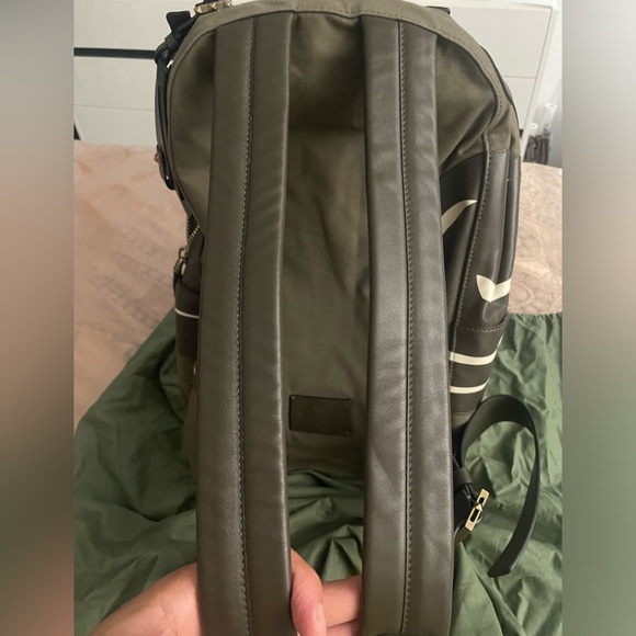 Valentino Garavani Unisex Tiger Studs Backpack In Green - Picture 7 of 14